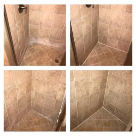 Shower tile - BEFORE & AFTER clean