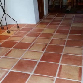 Mexican tile clean & dry:  AFTER